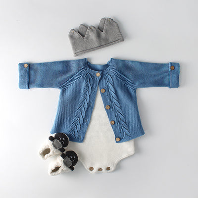 Conjunto de Abrigo Tejido para Bebé y Niño - Suéter de Lana Primavera Otoño - Image 13