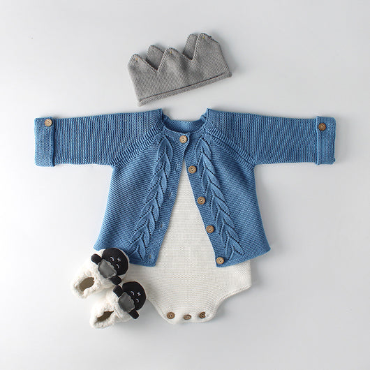 Conjunto de Abrigo Tejido para Bebé y Niño - Suéter de Lana Primavera Otoño - Image 13