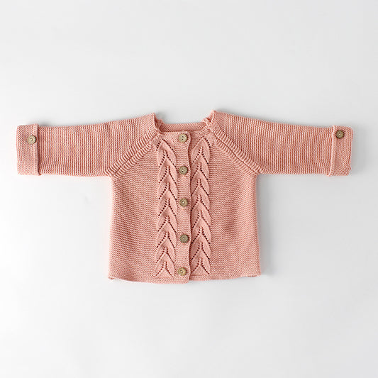 Conjunto de Abrigo Tejido para Bebé y Niño - Suéter de Lana Primavera Otoño