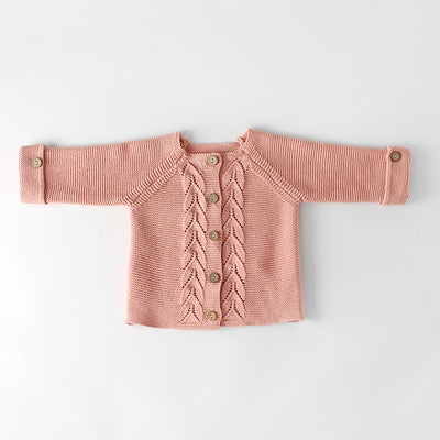 Conjunto de Abrigo Tejido para Bebé y Niño - Suéter de Lana Primavera Otoño