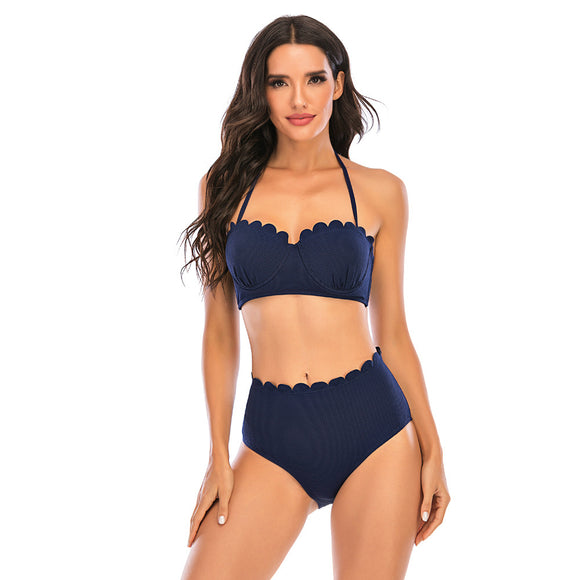 Traje de Baño Dos Piezas Ajustable de Moda Europea