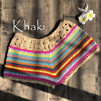 Short de Bikini Tejido a Crochet con Rayas Multicolor - Image 5