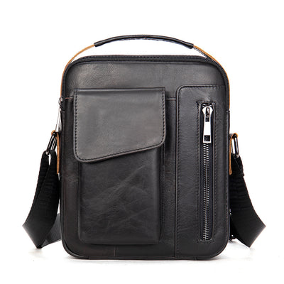 Bolsa Mensajera de Cuero para Hombre - Estilo Retro Casual con Bandolera - Image 7