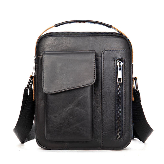 Bolsa Mensajera de Cuero para Hombre - Estilo Retro Casual con Bandolera - Image 7