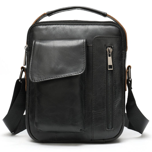 Bolsa Mensajera de Cuero para Hombre - Estilo Retro Casual con Bandolera - Image 5