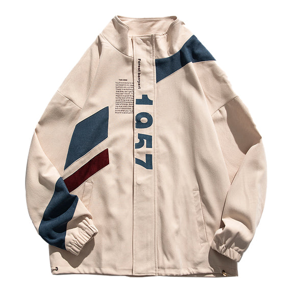 Chaqueta Deportiva de Béisbol con Bloques de Color