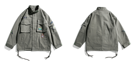 Chaqueta Cargo Retro Japonesa Wukong - Estilo Urbano Oversized con Múltiples Bolsillos - Image 10