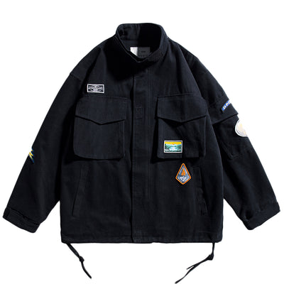 Chaqueta Cargo Retro Japonesa Wukong - Estilo Urbano Oversized con Múltiples Bolsillos - Image 2