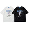 Playera Holgada Estampado Cartoon Unisex - Estilo Urbano Tendencia