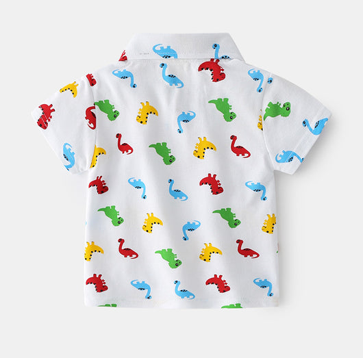 Playera Infantil Dinosaurio Verano - Diseño Cartoon para Niño - Image 4