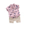 Conjunto Infantil Estilo Occidental Manga Corta para Verano