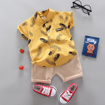 Conjunto Infantil Estilo Occidental Manga Corta para Verano - Image 3
