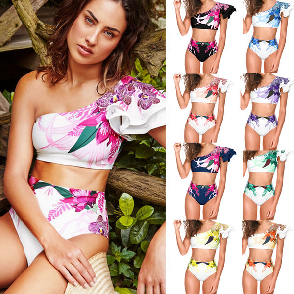 Bikini de Dos Piezas Estampado Floral para Mujer