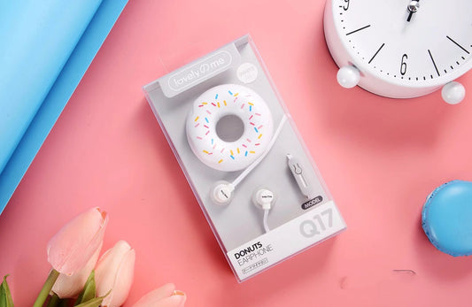 Auriculares Inalámbricos Macaron Q17 con Diseño Donut Cartoon - Image 2