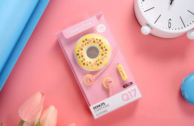 Auriculares Inalámbricos Macaron Q17 con Diseño Donut Cartoon - Image 3