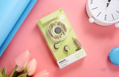 Auriculares Inalámbricos Macaron Q17 con Diseño Donut Cartoon - Image 4