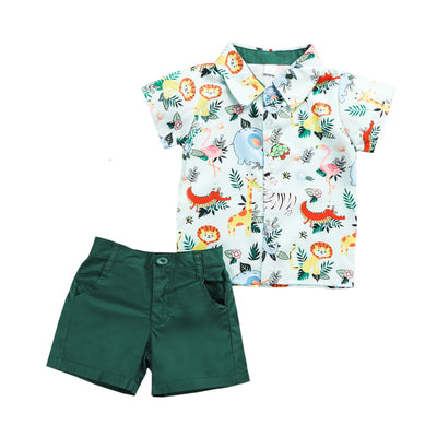 Conjunto de Blusa Estampado Animal y Short Liso - Image 7