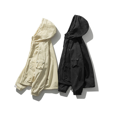 Chaqueta de Trabajo Impermeable con Capucha y Bolsillos Grandes - Image 3