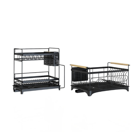 Escurridor de Platos en Acero Inoxidable con Organizador de Cocina