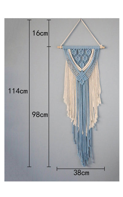 Tapiz de Pared Tejido a Mano con Cuerda de Algodón y Borlas Decorativas - Image 6