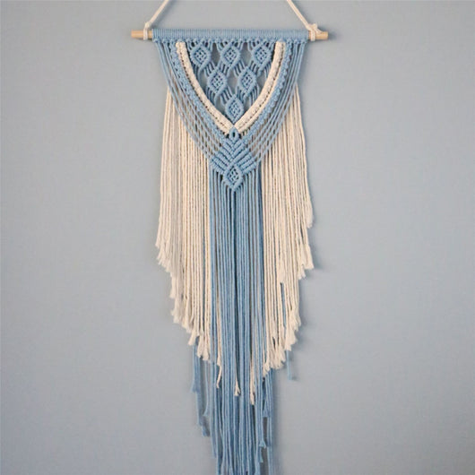 Tapiz de Pared Tejido a Mano con Cuerda de Algodón y Borlas Decorativas - Image 4
