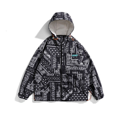 Chamarra Hoodie Estampado Étnico Oversized para Hombre - Diseño Casual Trendy - Image 14