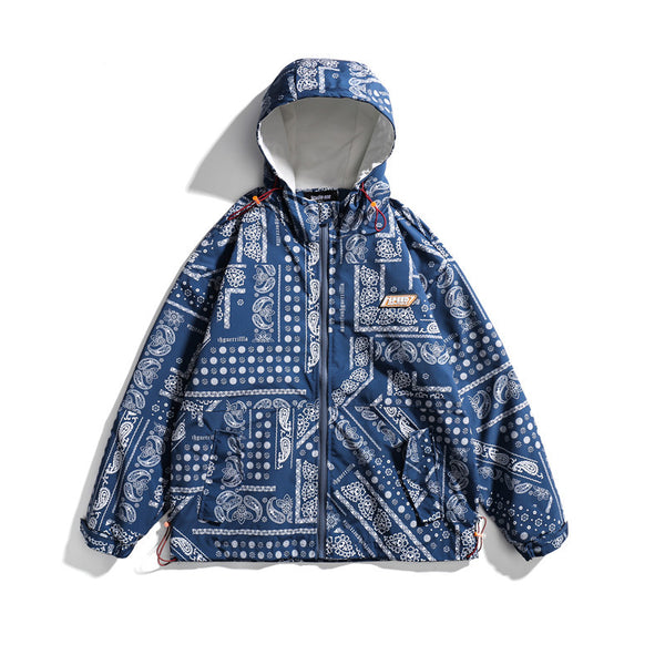 Chamarra Hoodie Estampado Étnico Oversized para Hombre - Diseño Casual Trendy