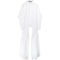 Blusa Blanca con Volantes Irregulares y Cuello Solapa - Manga Larga Suelta