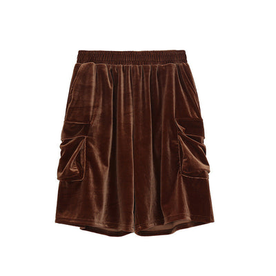 Shorts Retro Urbanos de Terciopelo con Bolsillos Amplios - Corte Holgado - Image 11