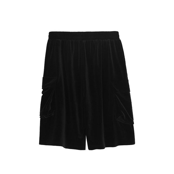 Shorts Retro Urbanos de Terciopelo con Bolsillos Amplios - Corte Holgado - Image 2