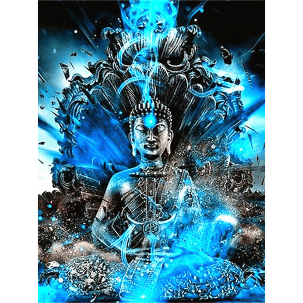 Pintura de Diamantes Templo Budista - Arte de Pared Relajante