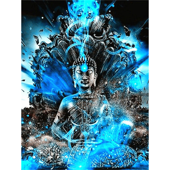 Pintura de Diamantes Templo Budista - Arte de Pared Relajante