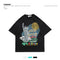 American Retro Hip-Hop Style Oversized Graffiti Print Unisex T-Shirt