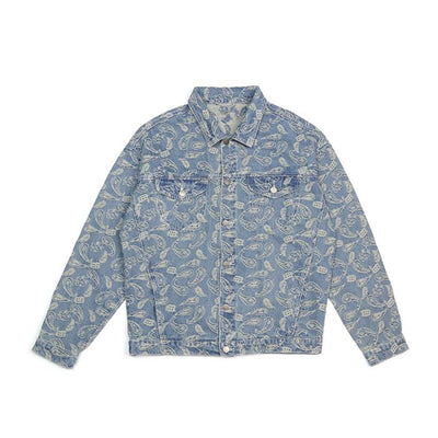 Chaqueta Denim Estampado Paisley para Hombre - Image 7