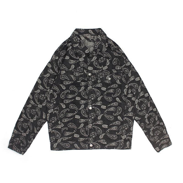 Chaqueta Denim Estampado Paisley para Hombre