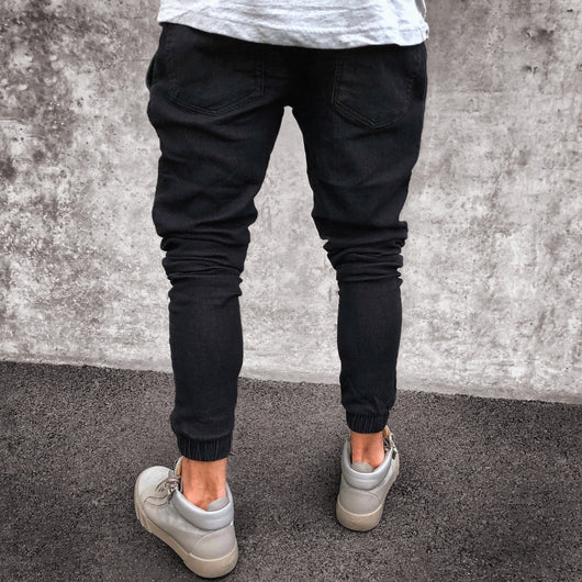 Jeans Skinny Ajustado Azul Claro Explosivo para Hombre - Image 12