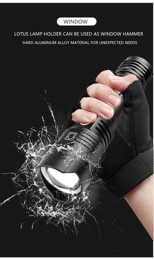 Linterna LED XHP90 USB Recargable con Zoom y Enfoque Ajustable - Image 9