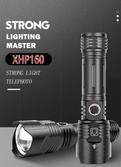 Linterna LED XHP90 USB Recargable con Zoom y Enfoque Ajustable - Image 12