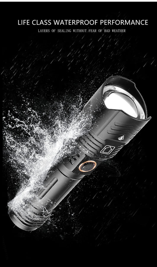 Linterna LED XHP90 USB Recargable con Zoom y Enfoque Ajustable - Image 17