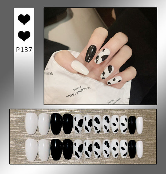 Uñas Postizas Adhesivas Diseño Corazón Melocotón - Removibles y Reutilizables - Image 14