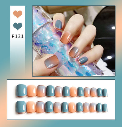 Uñas Postizas Adhesivas Diseño Corazón Melocotón - Removibles y Reutilizables - Image 17