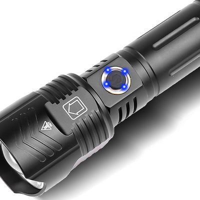 Linterna LED XHP90 USB Recargable con Zoom y Enfoque Ajustable - Image 4
