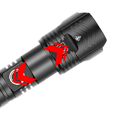 Linterna LED XHP90 USB Recargable con Zoom y Enfoque Ajustable - Image 5