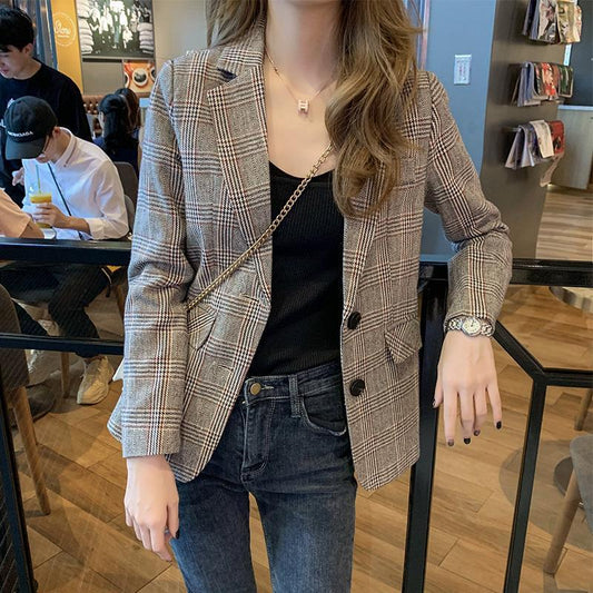 Blazer Corto Coreano para Mujer - Primavera y Otoño