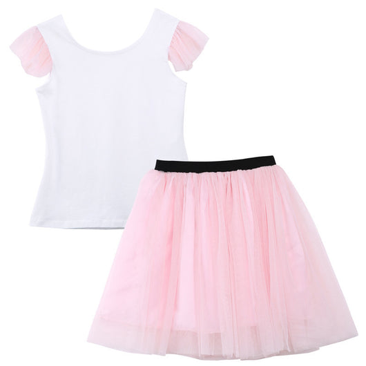 Conjunto Mamá e Hija Primavera Algodón Puro con Falda Tul Elegante - Image 2