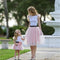 Conjunto Mamá e Hija Primavera Algodón Puro con Falda Tul Elegante