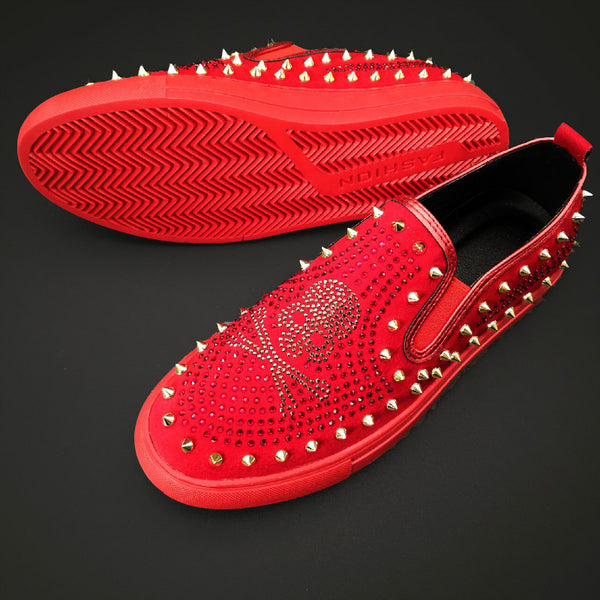 Zapatos Casuales con Detalles de Strass y Remaches