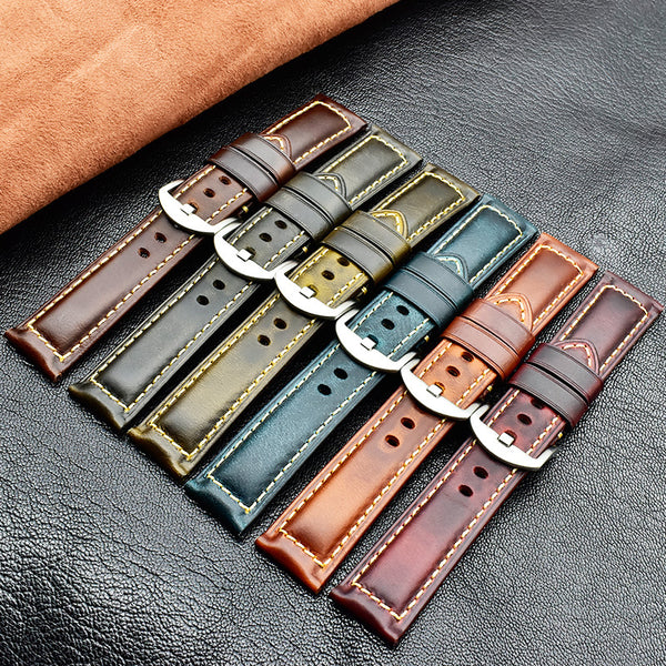 Reloj de Pulsera Vintage Artesanal en Cuero Curtido al Aceite - Correas de 18 a 24MM