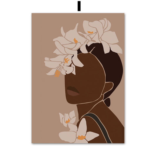 Cuadro Decorativo Ilustración Mujer Africana - Lienzo Artístico para Sala - Image 13