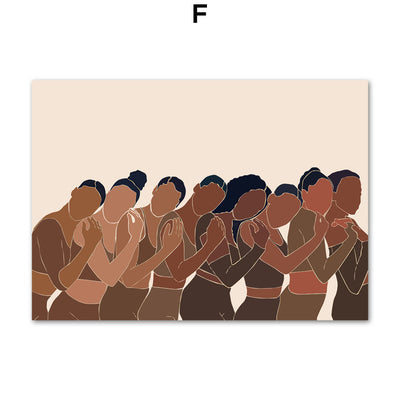 Cuadro Decorativo Ilustración Mujer Africana - Lienzo Artístico para Sala - Image 20
